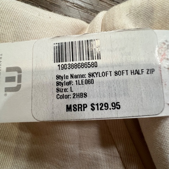 Travis Mathew Women's Skyloft Soft Half-Zip Sweatshirt, Sz Large, Cream, Golf - Picture 10 of 14